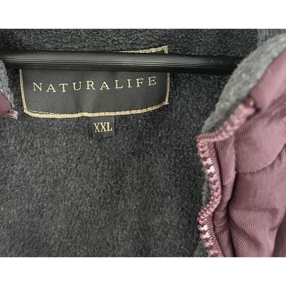 Naturalife Vest Men's XXL Burgundy Fleece Lined Outdoor Nature Hiking Heritage - Picture 9 of 10